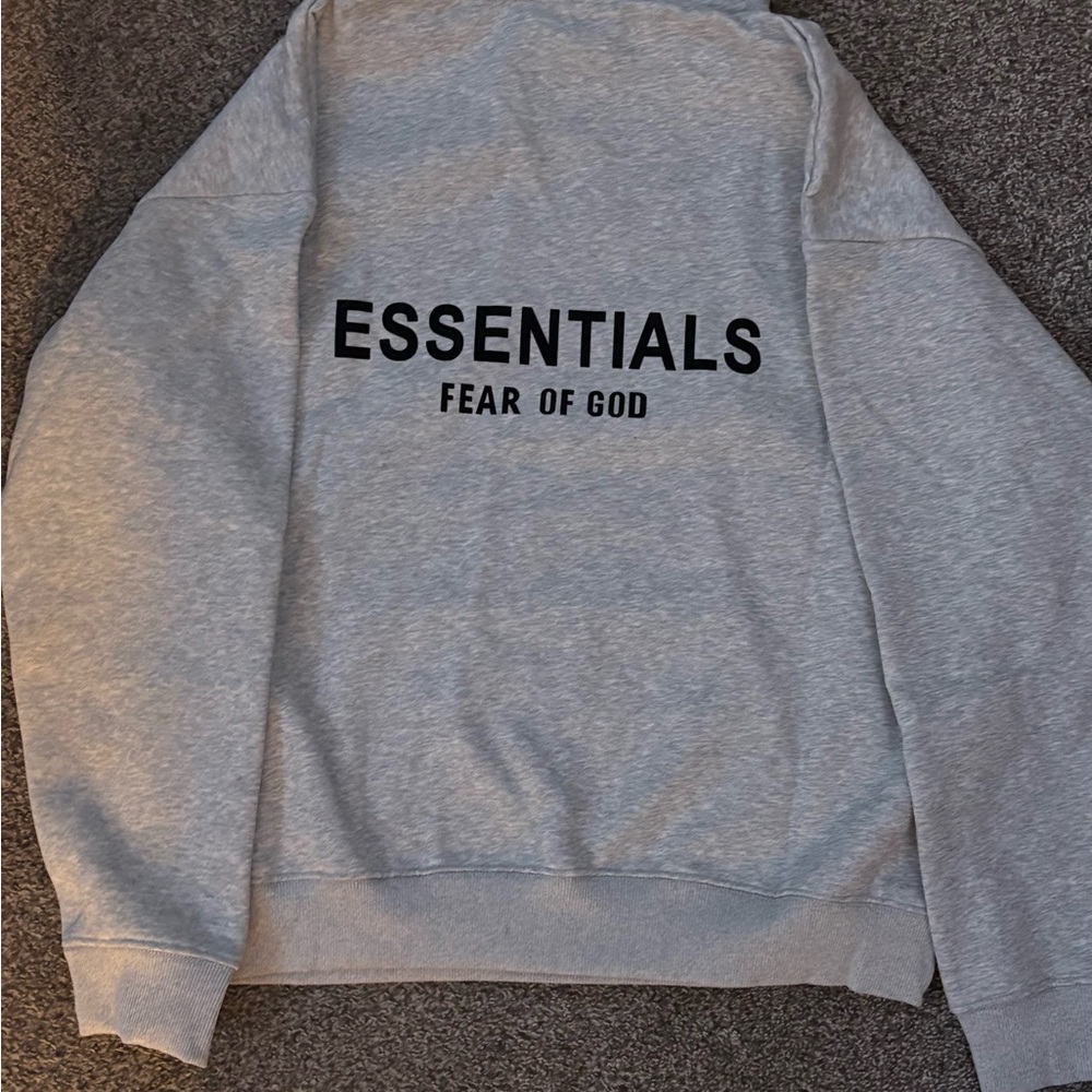 Fear of God Essentials Light Gray Hoodie